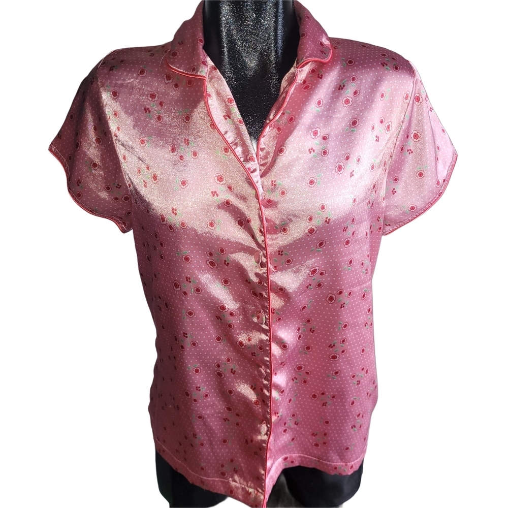 Caroll Reed Pink Floral Short Sleeve Pajama Set Size M